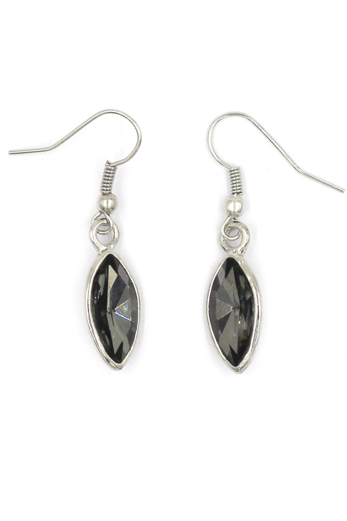 fashion colorful crystal necklace earrings silver sets