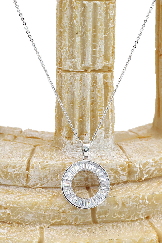 fashion crystal circle necklace