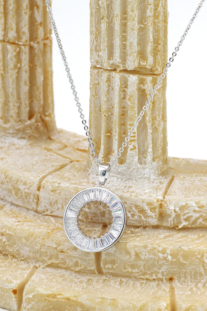 fashion crystal circle necklace