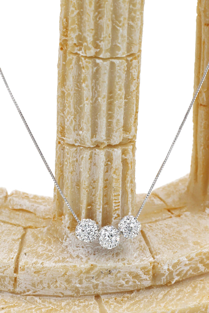 fashion small crystal balls necklace