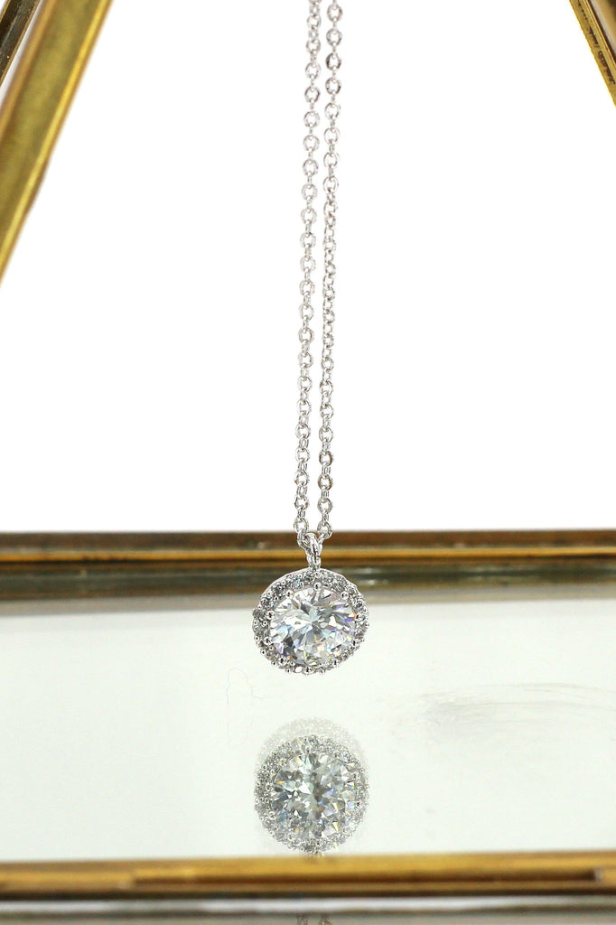 shiny crystal necklace earrings set