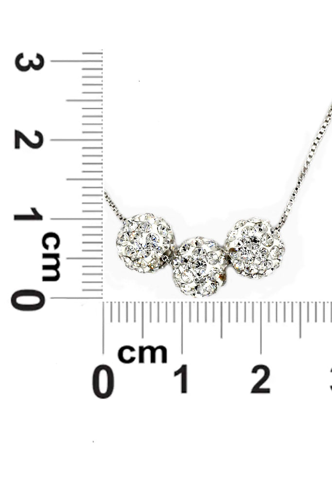 fashion small crystal balls necklace