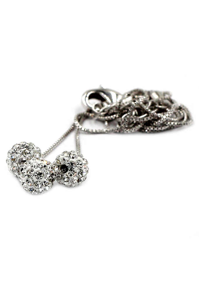 fashion small crystal balls necklace