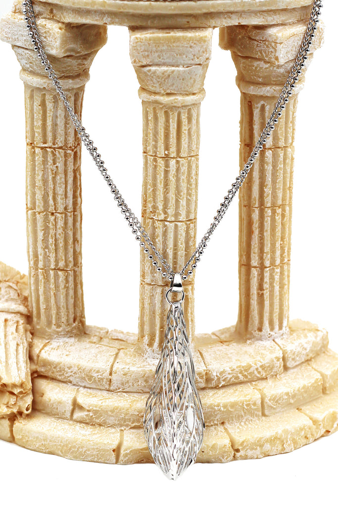 peacock feathers crystal necklace