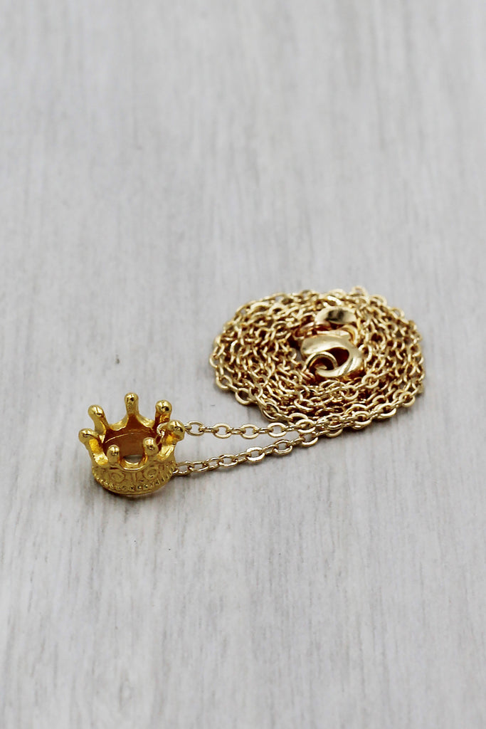fashion mini crown pendant necklace