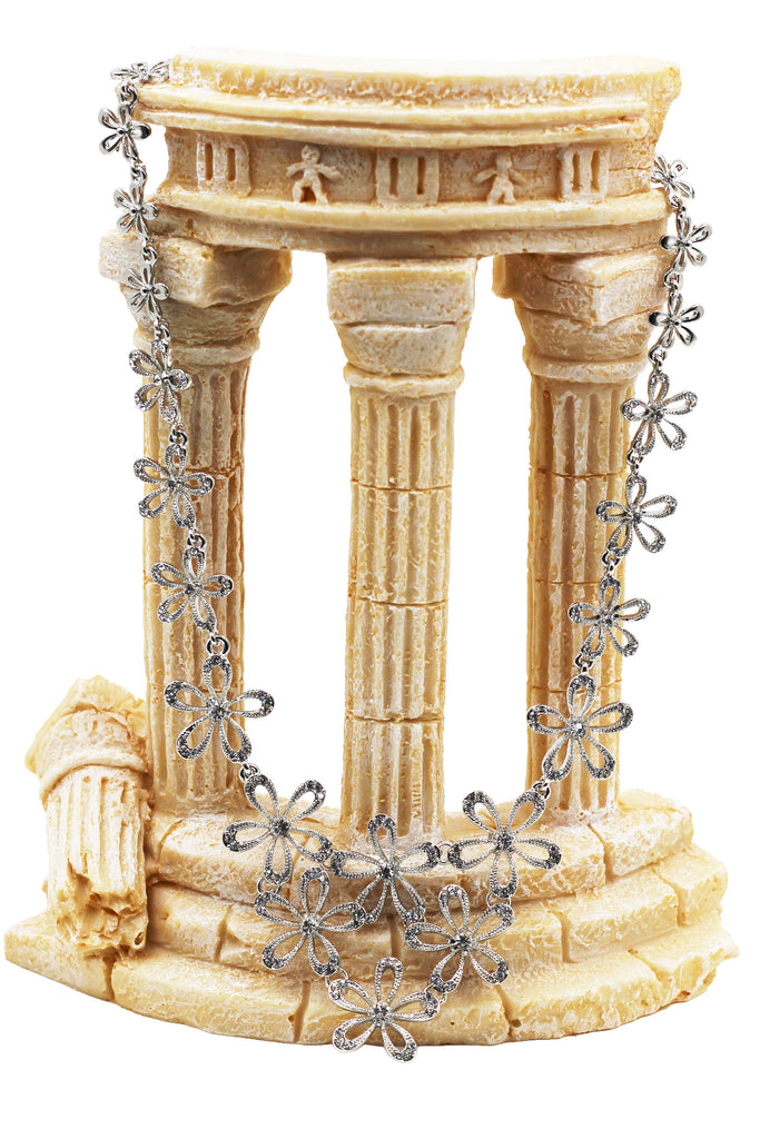 Little flowers crystal necklace