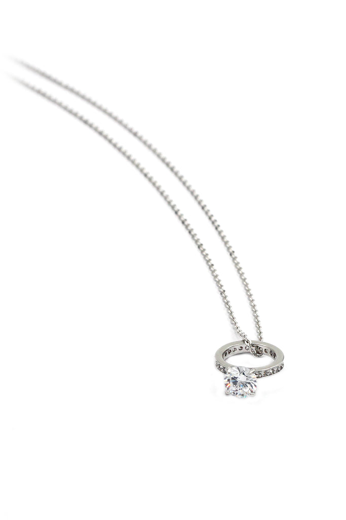 fashion crystal ring pendant necklace