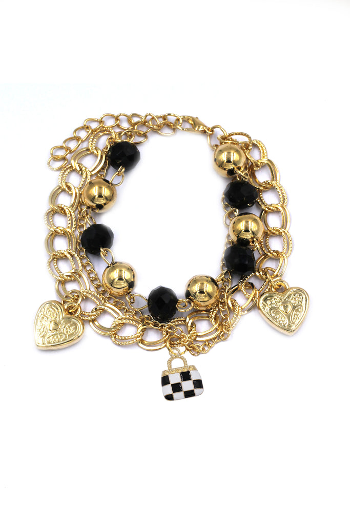 fashion lipstick handbag bracelet