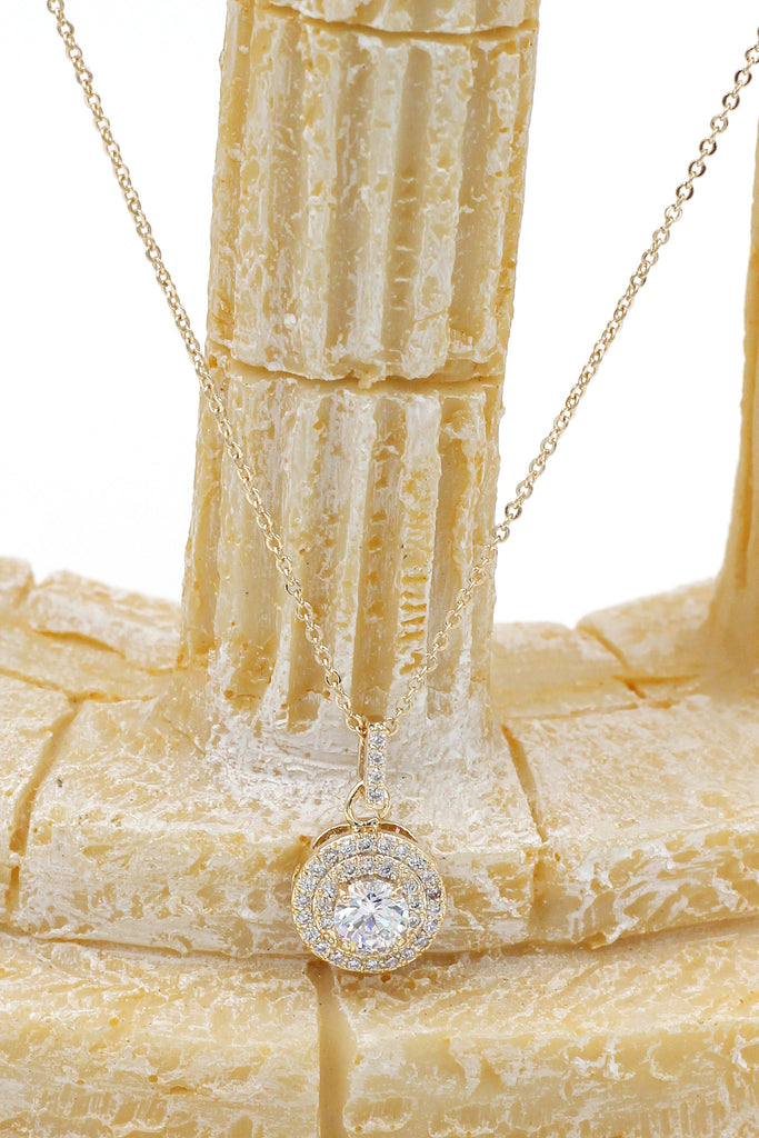 shining crystal hollow necklace