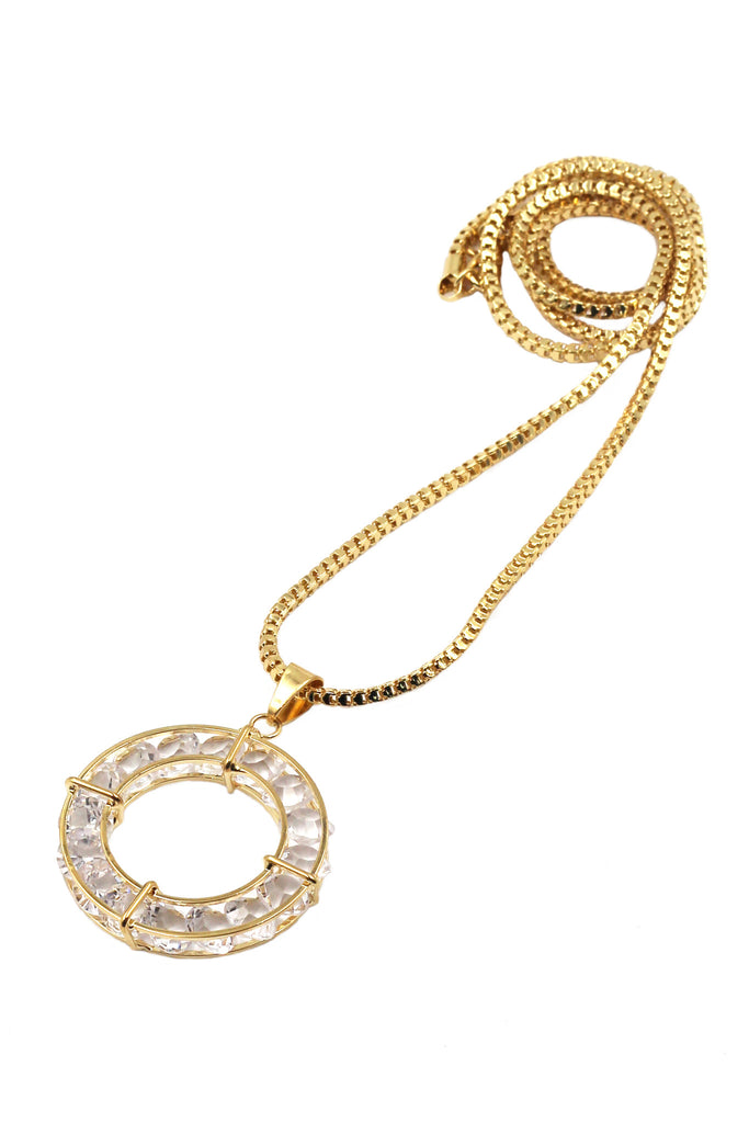 inner loop crystal necklace