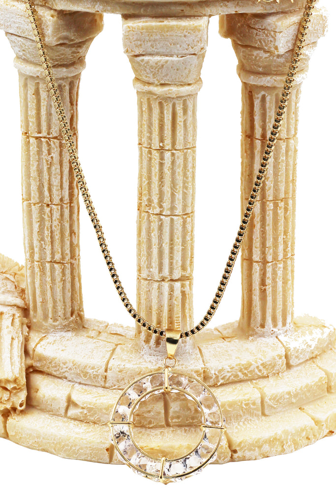 inner loop crystal necklace