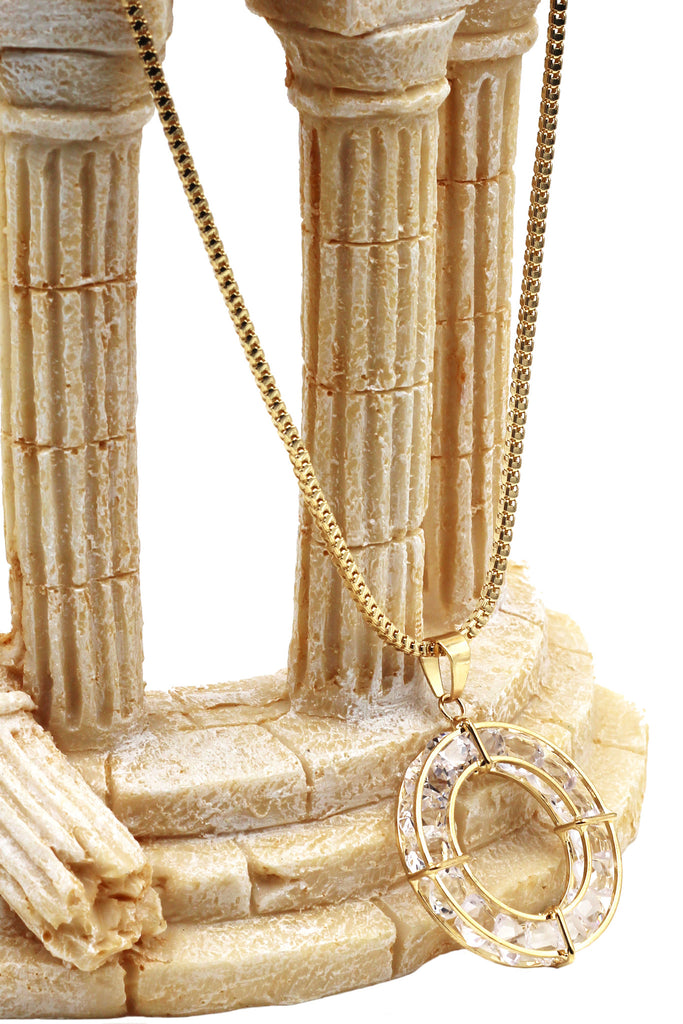 inner loop crystal necklace