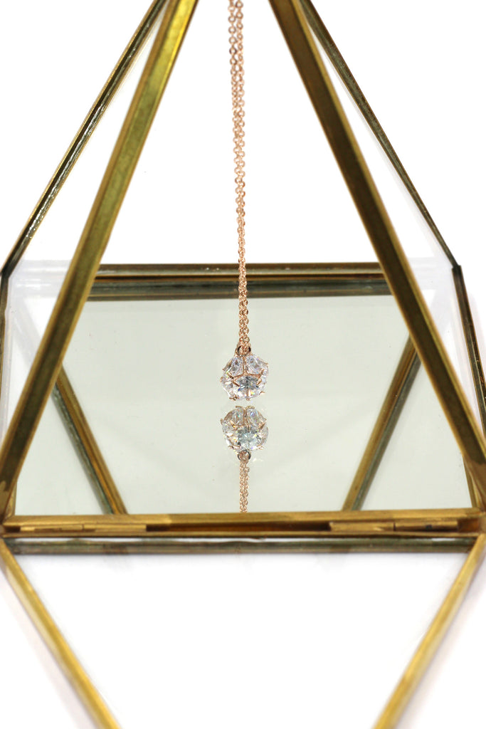 mini crystal ball necklace