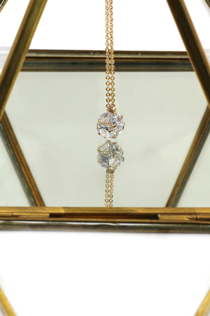 mini crystal ball necklace