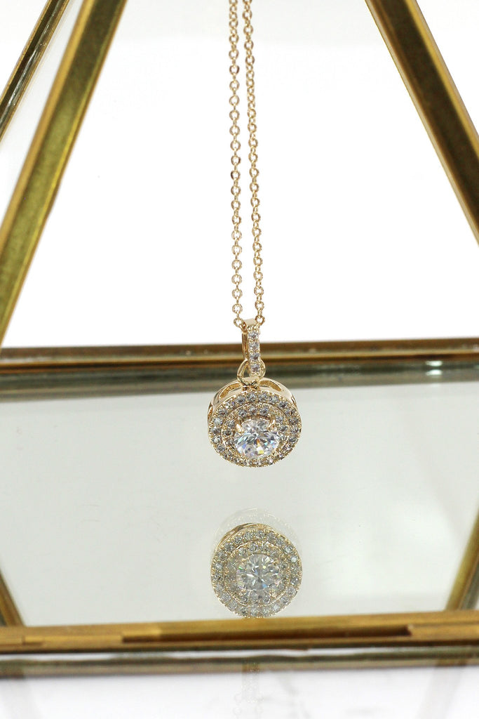 fashion pendant crystal earrings necklace set