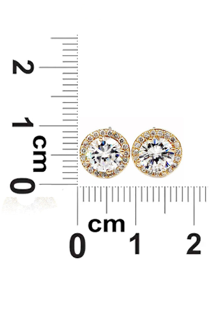 shining single crystal earrings