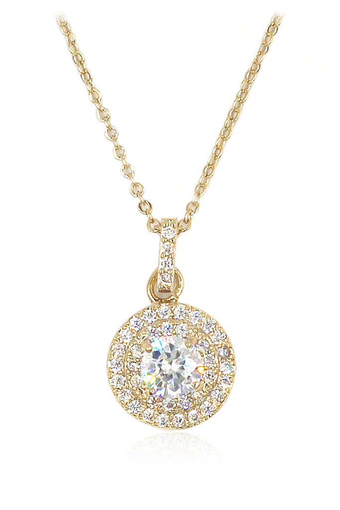 shining crystal hollow necklace