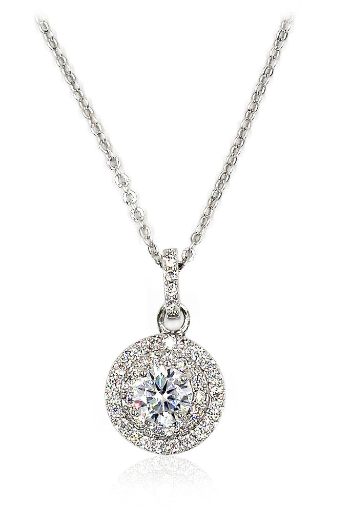 shining crystal hollow necklace