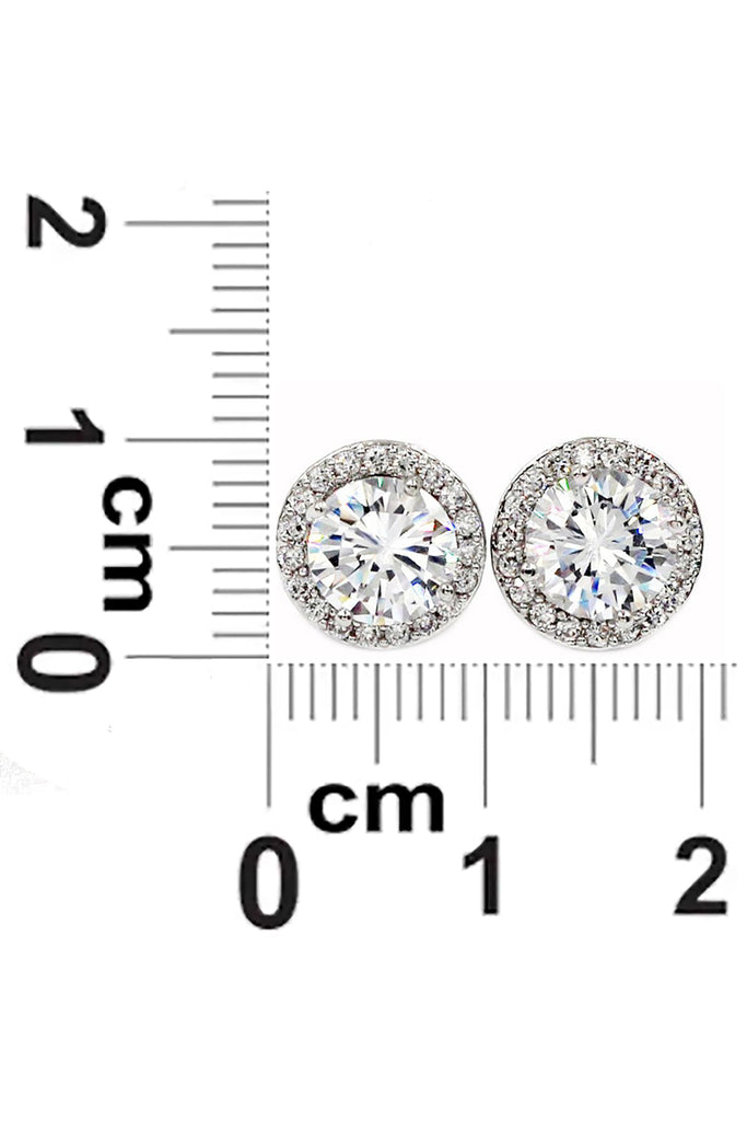 shining single crystal earrings