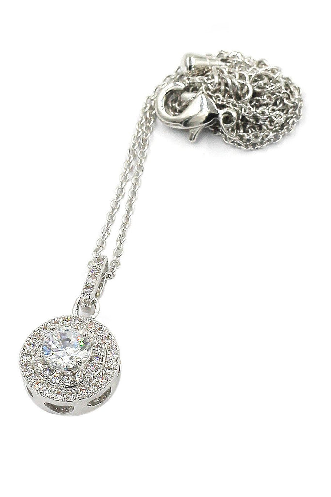 fashion pendant crystal earrings necklace set