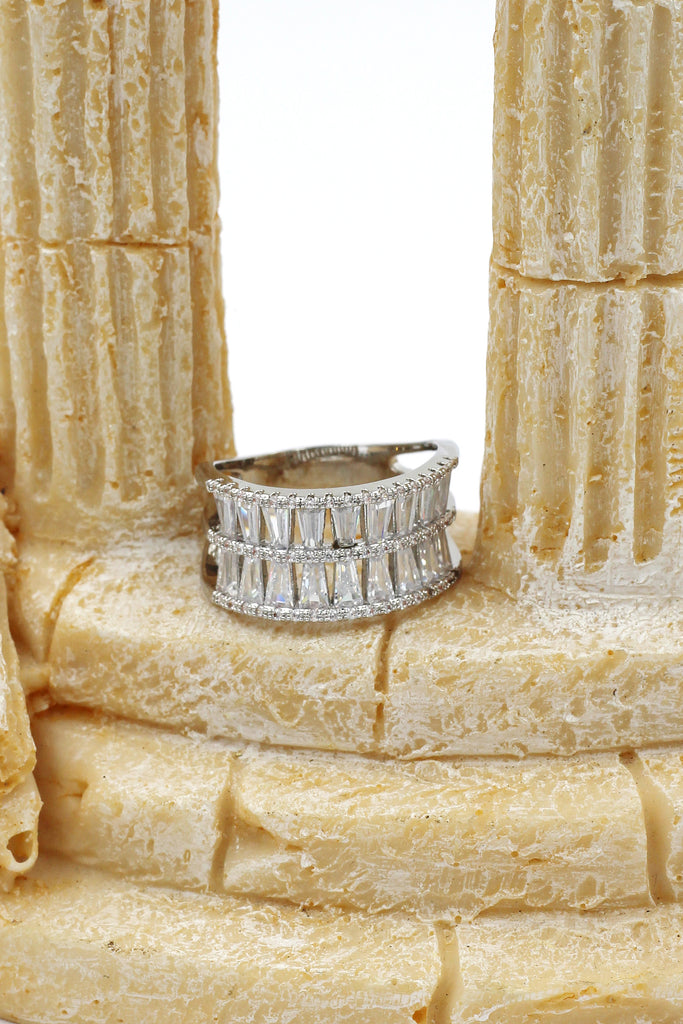 two-tiered crystal ring