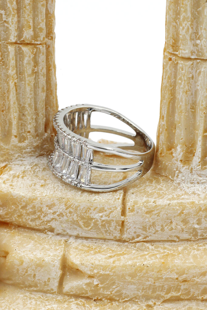 two-tiered crystal ring