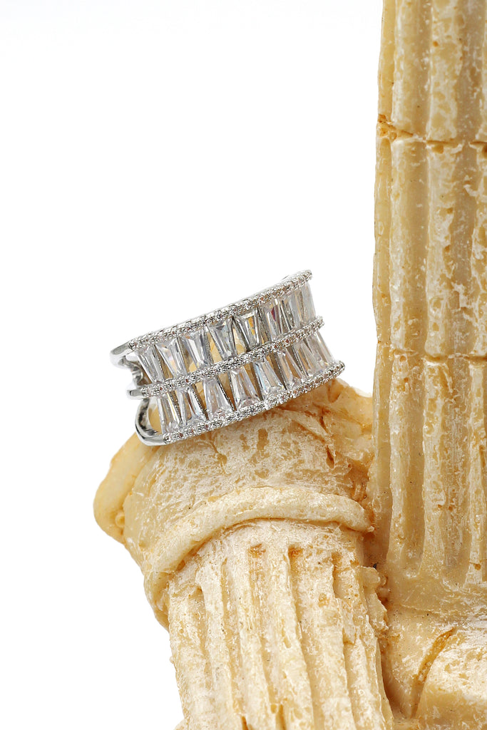 two-tiered crystal ring