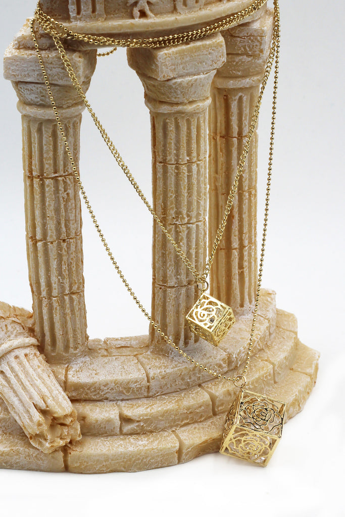 double rose box crystal necklace