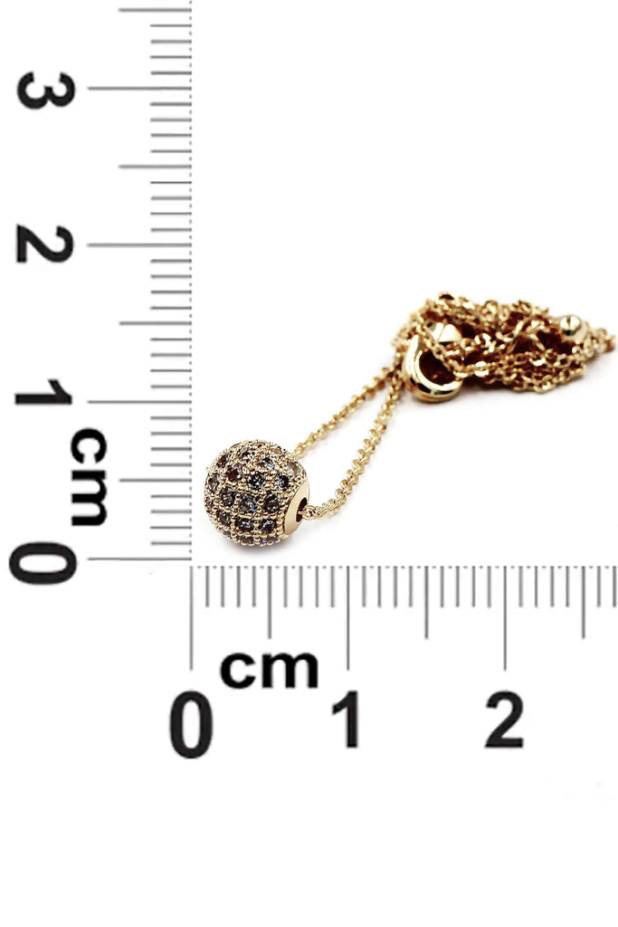 lucky small crystal ball clavicle necklace