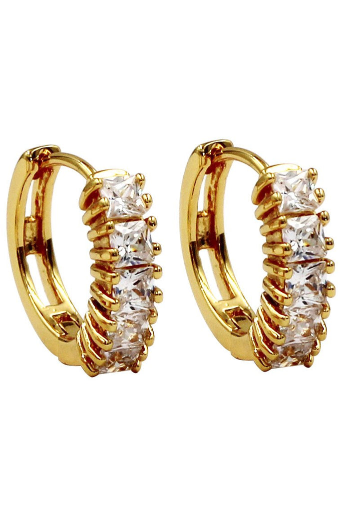 fashion golden circle ring earrings set