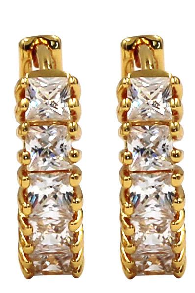fashion golden circle ring earrings set