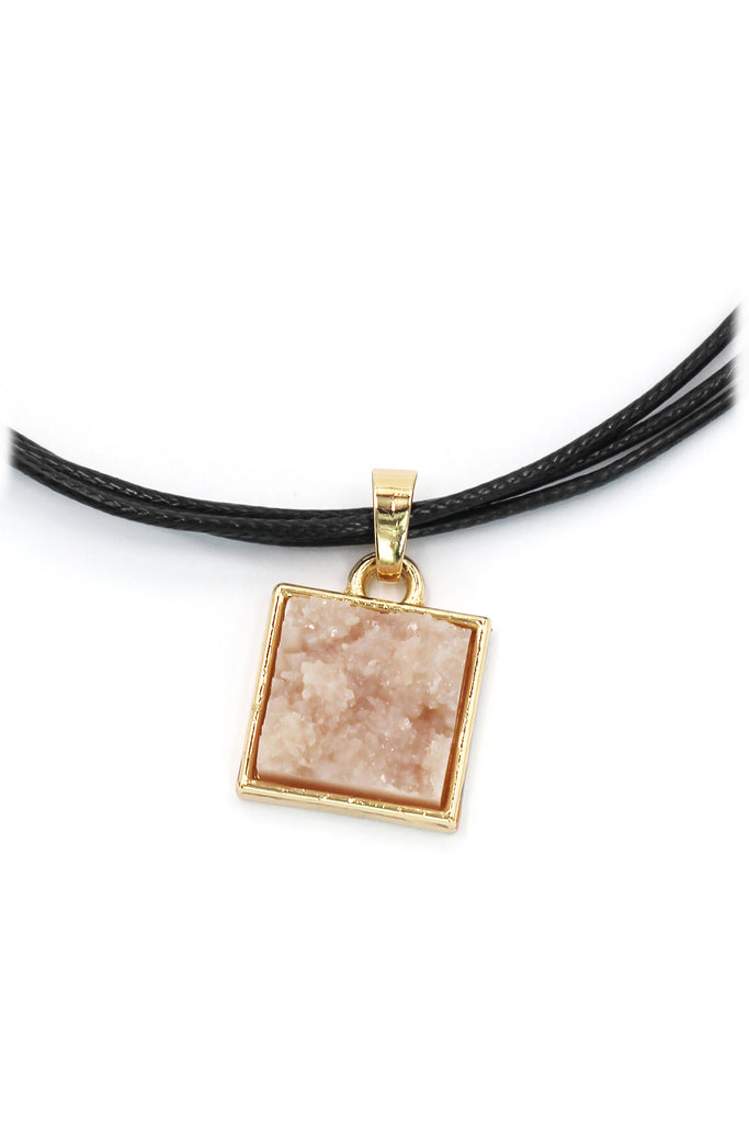 fashion square crystal original necklace