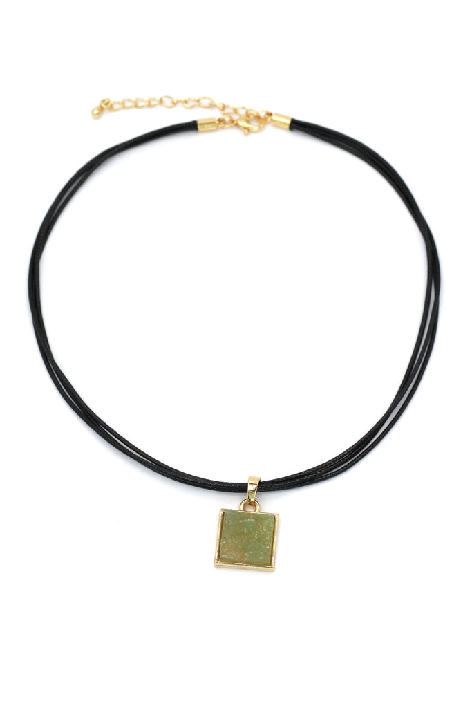 fashion square crystal original necklace