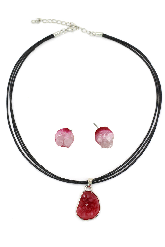 Fashion red crystal original set