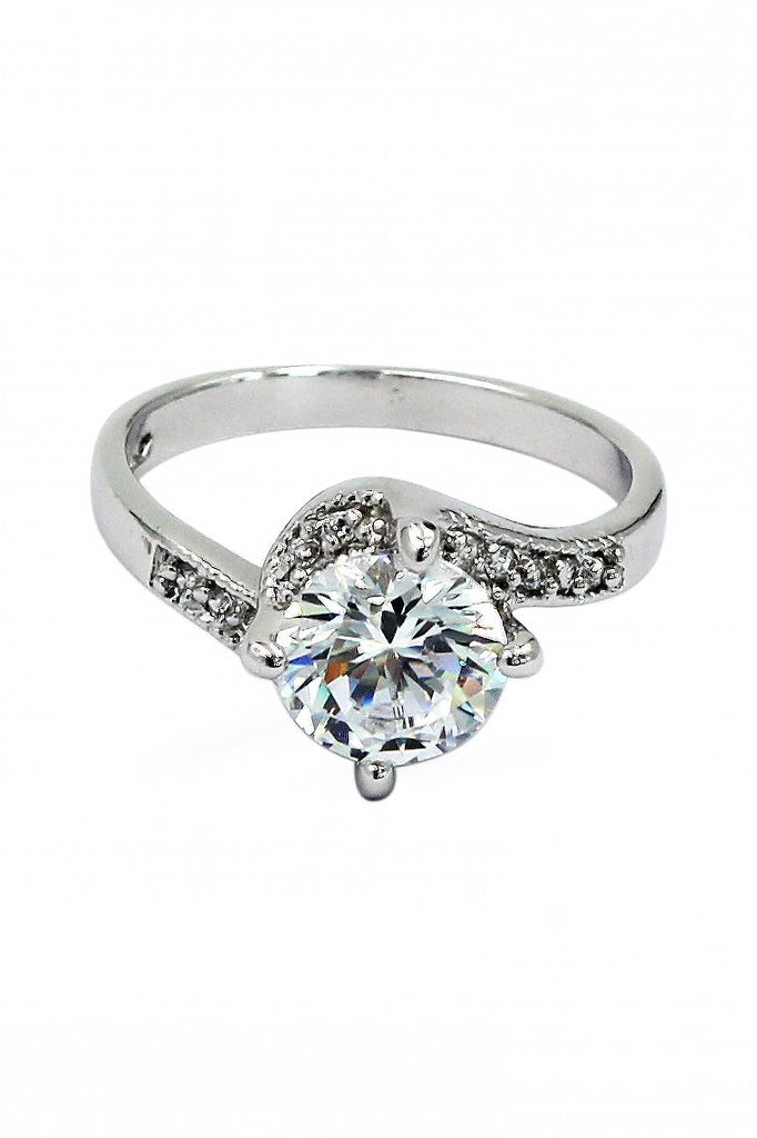 fashion shiny crystal ring necklace set