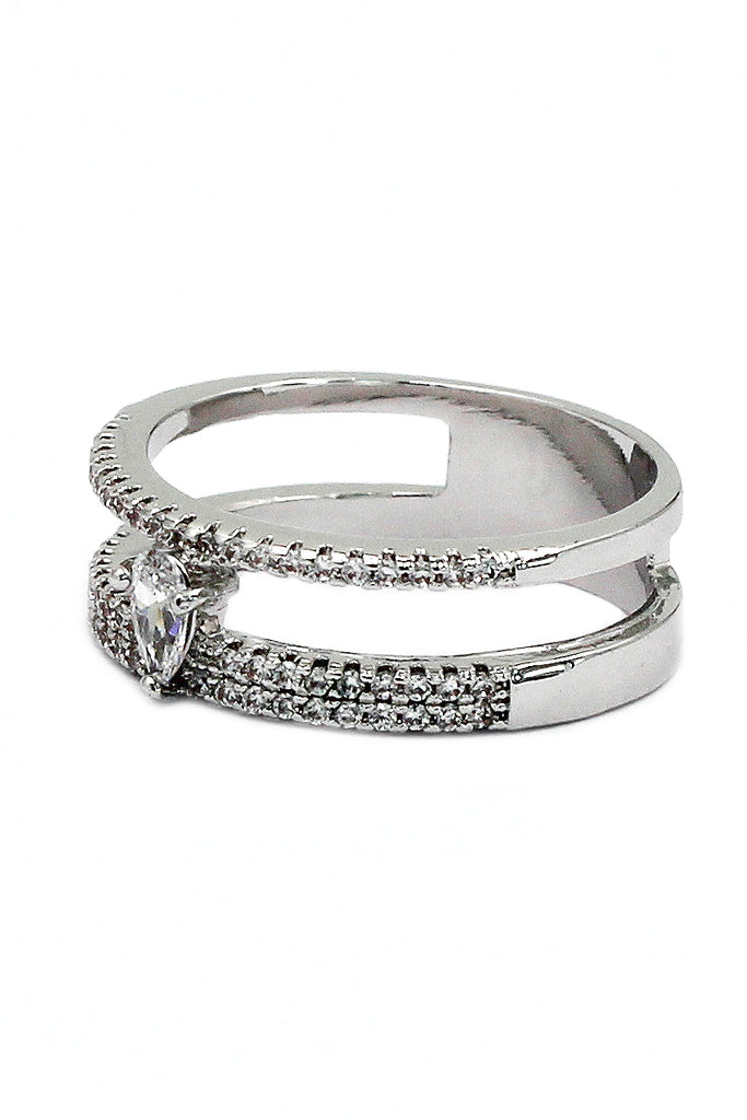 water droplets double row with crystal ring