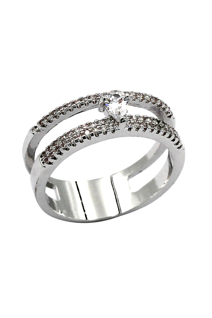water droplets double row with crystal ring