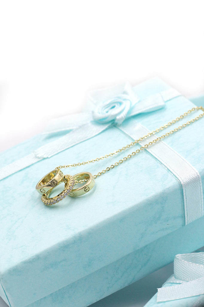 small circle crystal pendant necklace