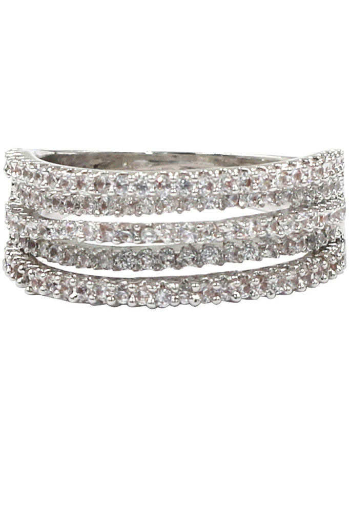 fashion full small crystal ring