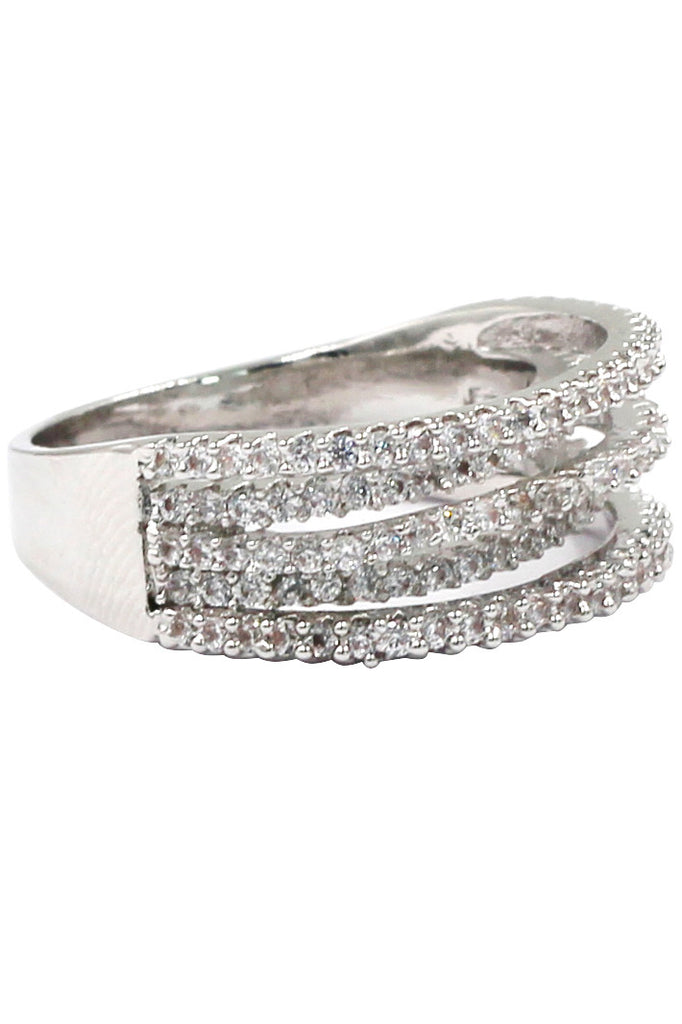 fashion full small crystal ring