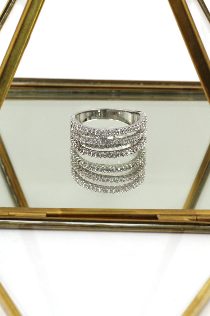 fashion full small crystal ring