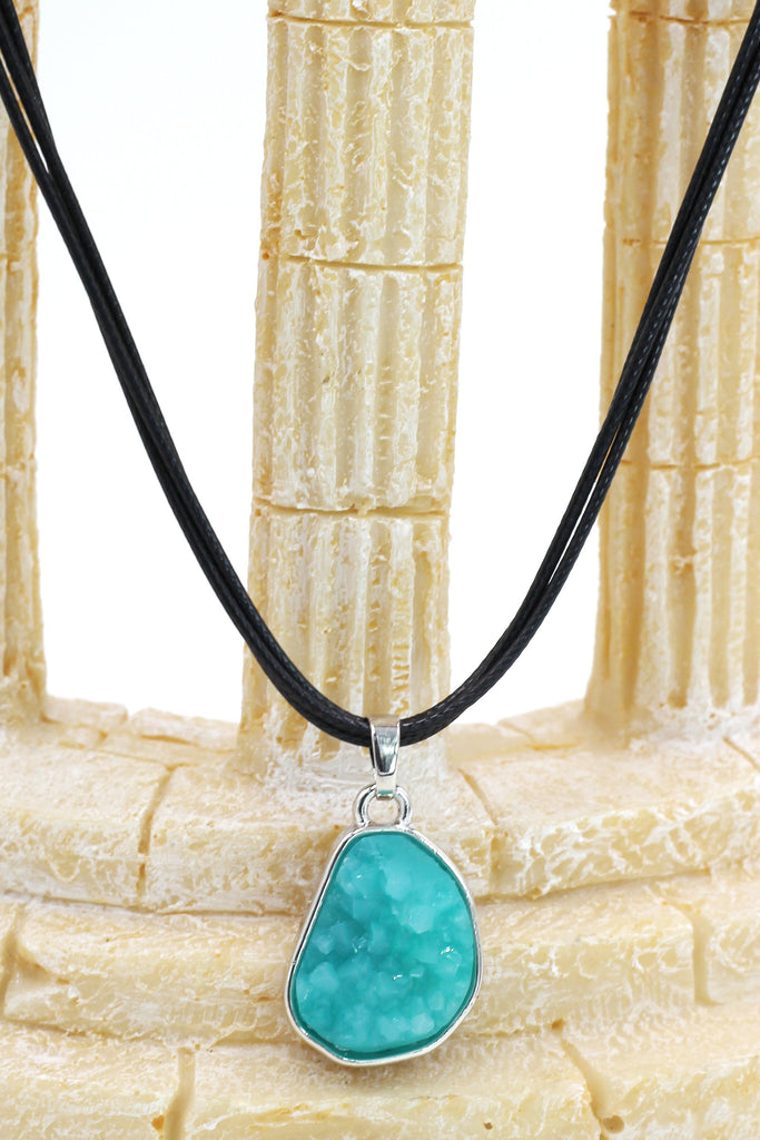 fashion blue crystal necklace earrings set