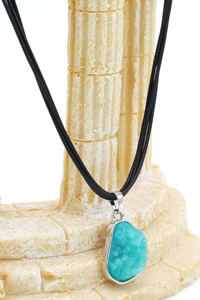 fashion blue crystal necklace earrings set
