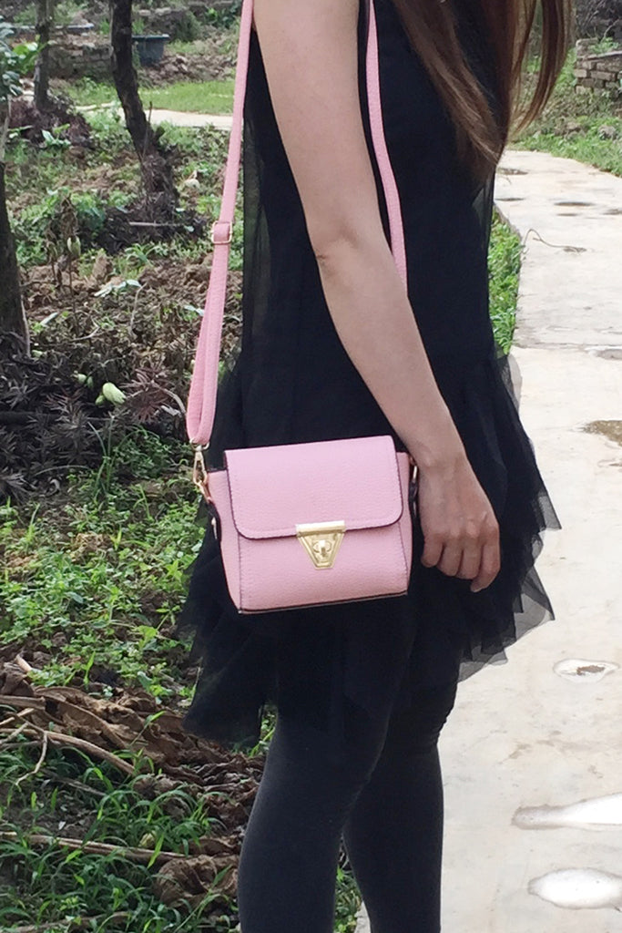 Lovely sweet pebble leather handbag