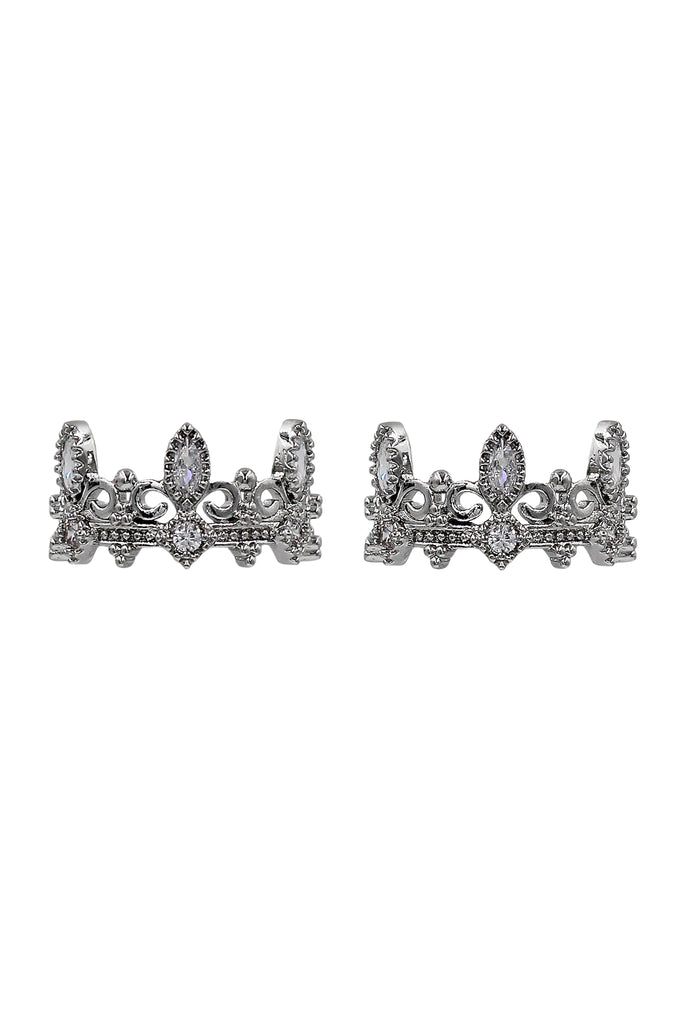 fashion crown crystal earrings