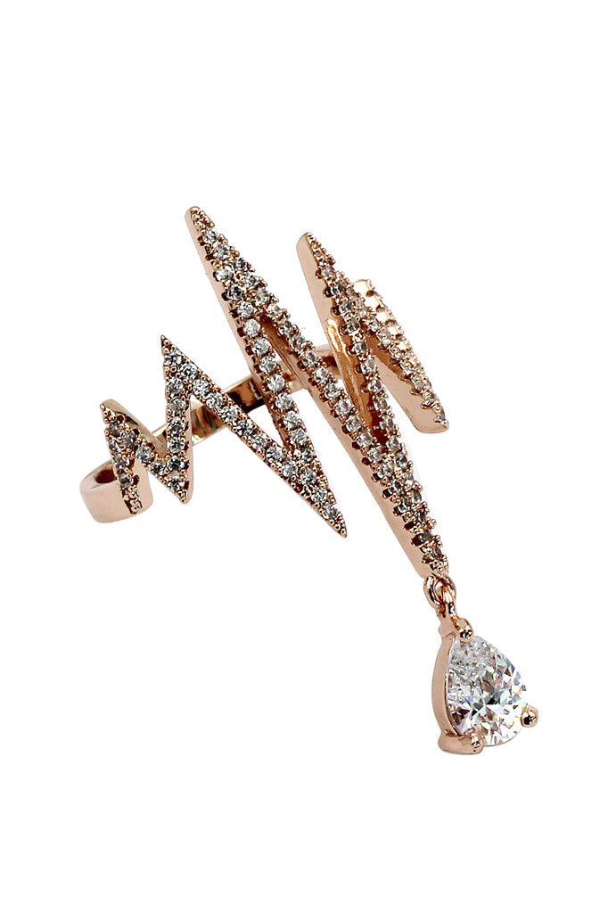 sparkling rhythm crystal pendant ring