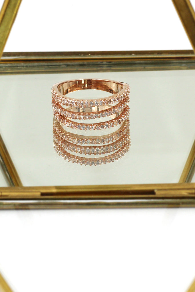 fashion full small crystal ring