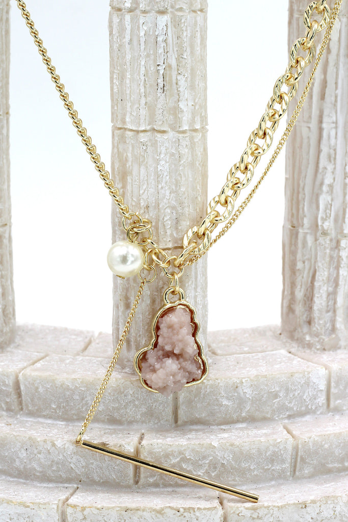 fashion natural crystal necklace