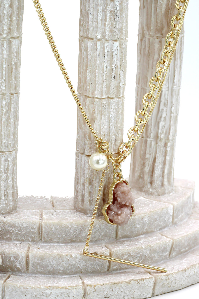 fashion natural crystal necklace