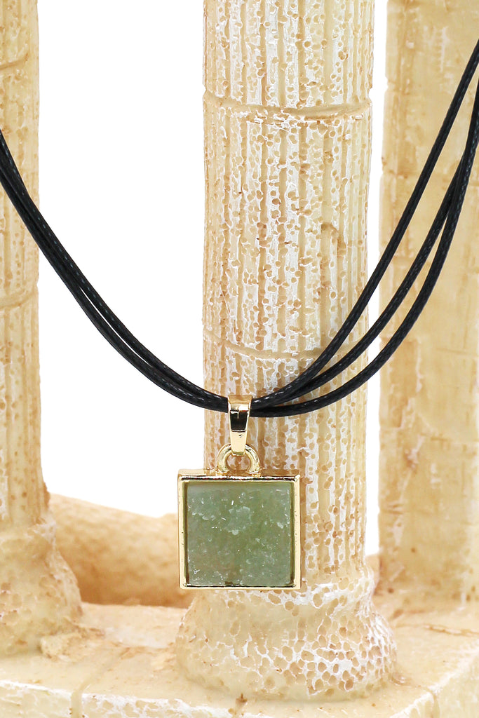 fashion square crystal original necklace